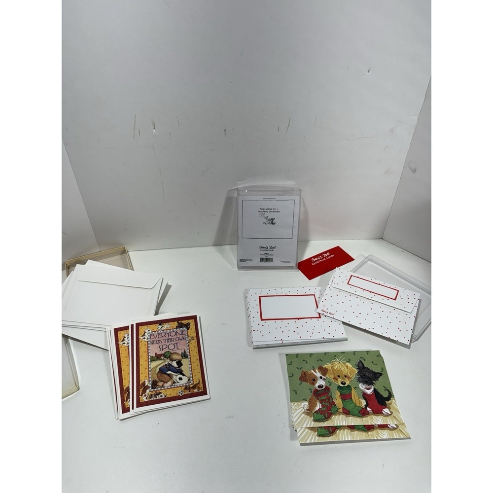 Lot 16 Dog Theme Cards & Envelopes ( 9 Suzy's Zoo Christmas + 7 Dog & Boy Whalen